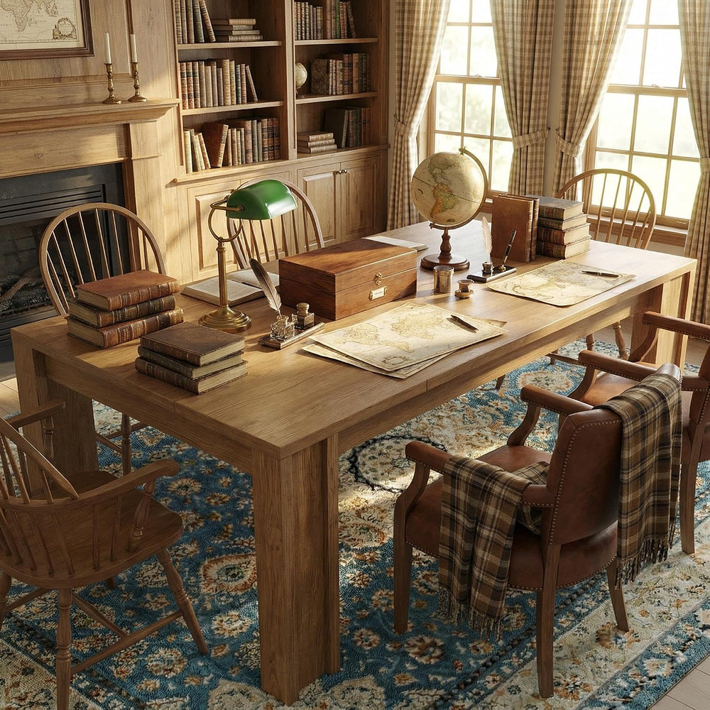 GarveeHome 71" Long Dining Table for 6-8, Farmhouse Rectangular Wood Kit...