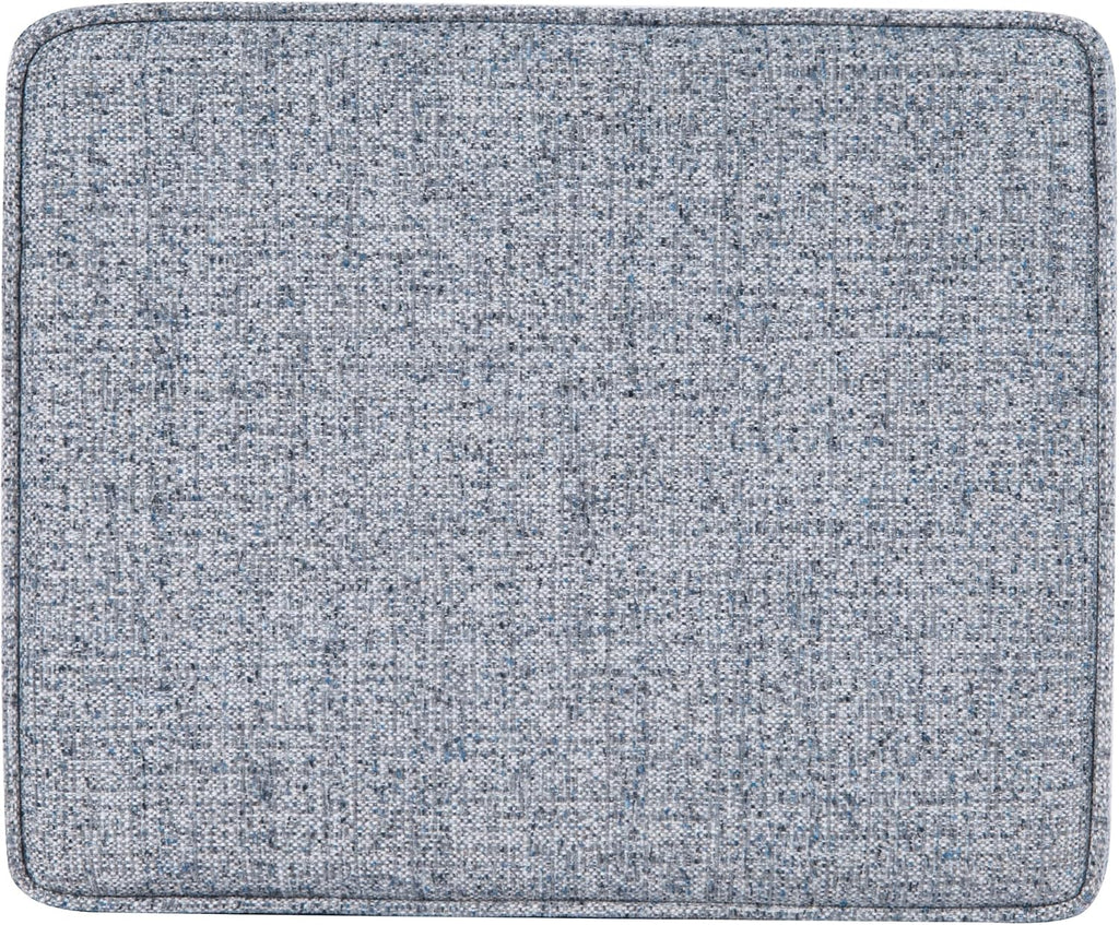 HomePop 22" Medium Tufted Storage Ottoman - Blue Gray Woven Fabric