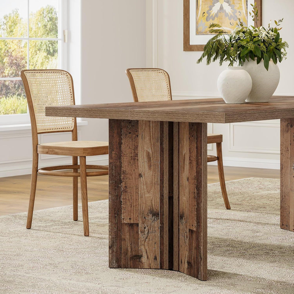 Tribesigns Farmhouse Dining Table for 4 to 6 People, 63-inch Rectangle Wooden...