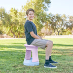 ECR4Kids Active Storage Wobble Stool, 18in Seat Height, Childrens Furniture, Light Purple/Light Grey