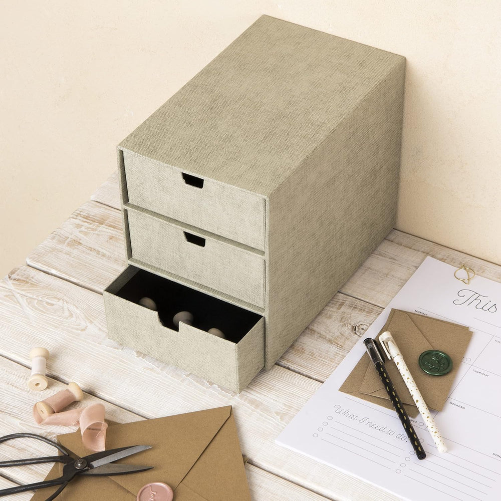 Bigso Box of Sweden 3-Tier Desktop Drawers - Desk Tidy Organiser for Statione...
