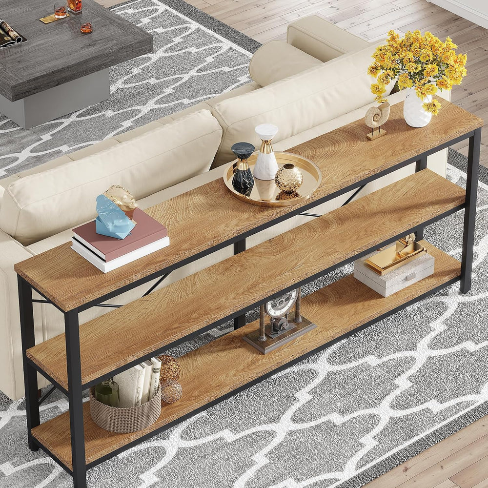 Tribesigns 71" Sofa Tables,Extra Long Couch Table, Narrow Long Console T...
