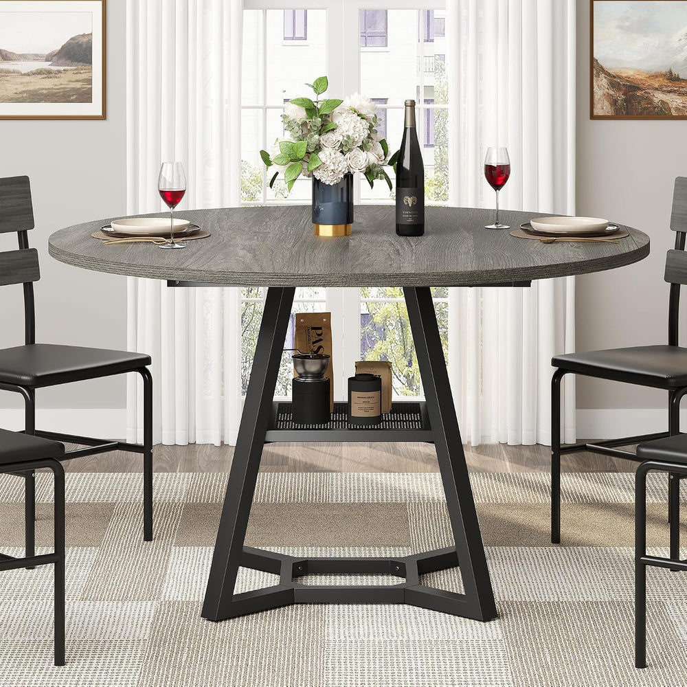 knoworld 47" Round Dining Table for 4, Kitchen Tables Dining Room Circle...