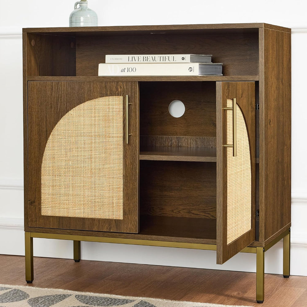 Best Choice Products Rattan Sideboard Buffet Cabinet, Entryway Table, Accent ...