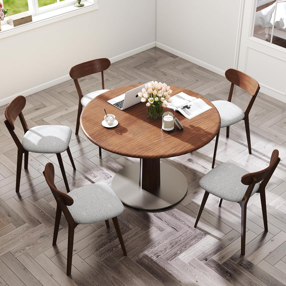 100% Solid Oak Wood Dining Room Chairs - Practical Kitchen Chairs - Wood Chai...
