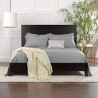 King Pillowcases by Pure Bamboo, Genuine 100% Organic Viscose Derived from Bamboo, Luxuriously Soft & Cooling, Double Stitching, Envelope Closure (2 King Pillowcases, Stone Grey)