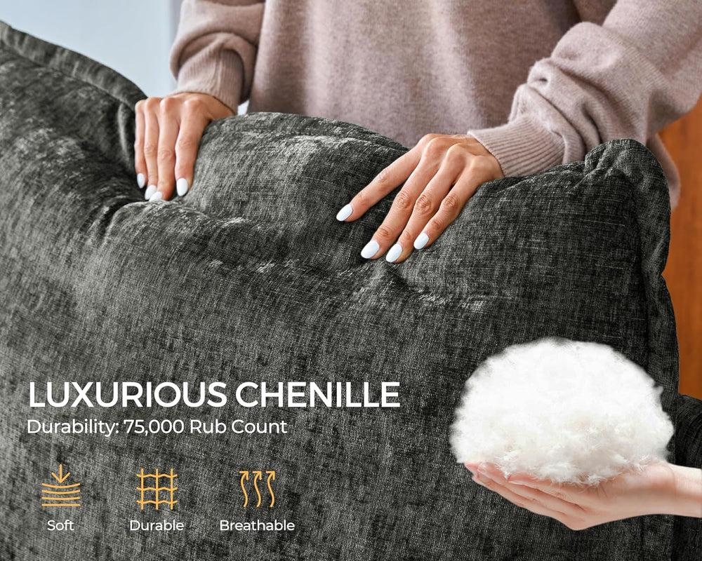 138.6'' Oversized Power Recliner Sofa with Headrest, Modular Cloud Se...
