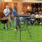 Cocktail Table, D32in x H43.3in Folding Round Cocktail Table High Top | Foldable, Removable Legs, Save Space, Easy Store, for Wedding, Party, Bar, Yard, Patio, Business Events (Black, Set of 1)