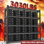 48" W x 72" H x 24" D Garage Shelving Heavy Duty,5 Tier Adjustable Metal Shelves Storage Rack,3030 LBS Large Industrial Shelving Unit for Basement,Warehouse,Garage Organization