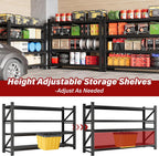 2000LBS Heavy Duty Garage Shelving Units,40" Wide & Deep Storage Shelves,Metal Garage Shelves,Large Storage Rack,Steel Shelf,Industrial Shelving for Shop,Warehouse,Basement,40" W x 20" D x 60" H