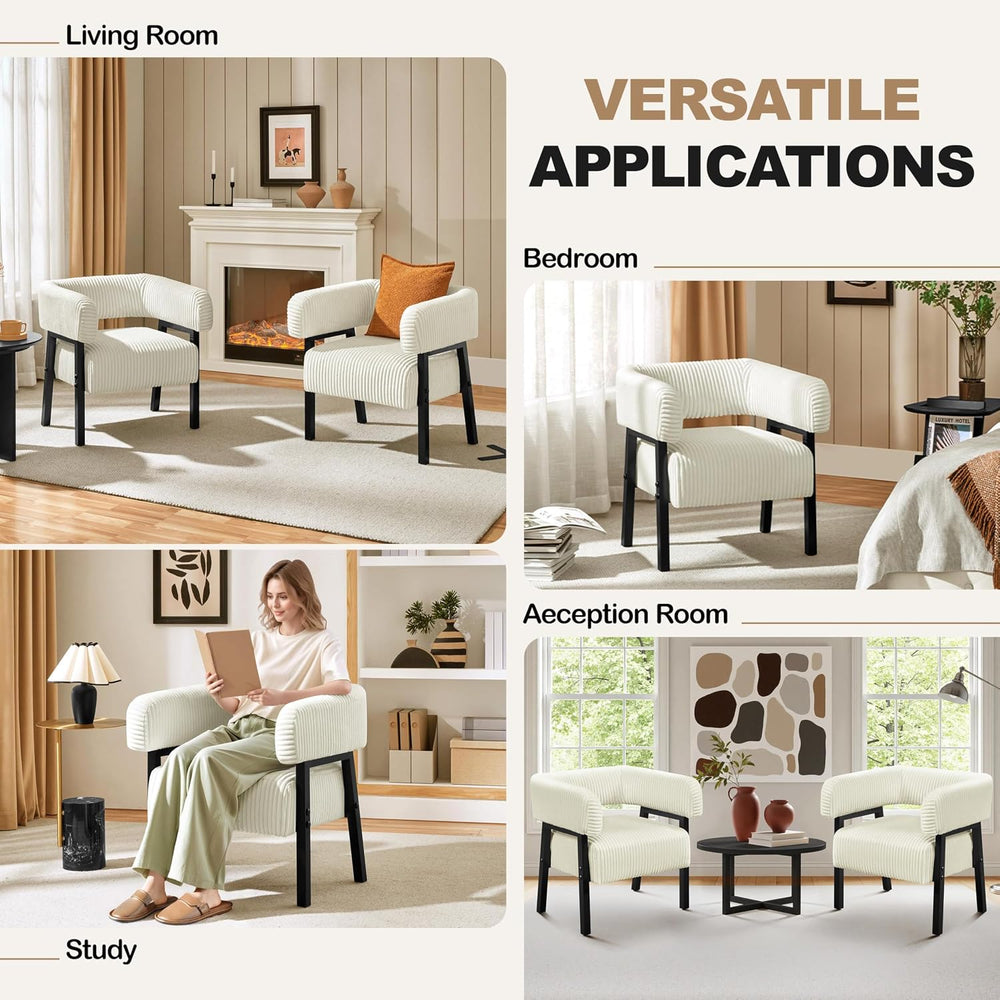 Yaheetech Accent Living Room Chair with Pocket Coiled Seat Set of 1 | Sofa Ar...