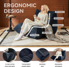 Bean Bag Chair for Adults,Bean Bag Chairs with High Density Comfortable Memory Foam,Giant Lazy Sofo Fireside Bean Bag Chair, for Living Room, Bedroom, Reading & TV (Bule)