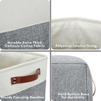 DECOMOMO Extra Large Storage Baskets, 54.5L Fabric Storage Bins for Organizing Linen Closet, Nursery (Slate Grey & White, XXXL - 3 pack)
