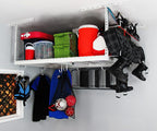 SafeRacks 4x6 Overhead Garage Storage Rack - Heavy Duty Steel Ceiling Mount Storage Shelves with 500 lb Capacity - Adjustable, Garage Overhead Storage, 12"-24" 2 Pack