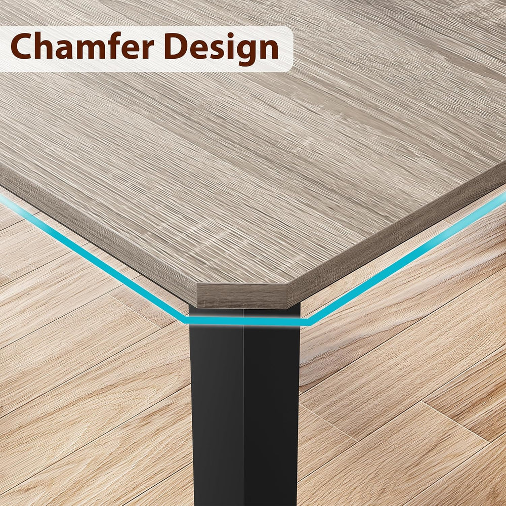 GarveeHome Industrial Dining Table for 6-8 People, 78.7" Long Kitchen Ta...