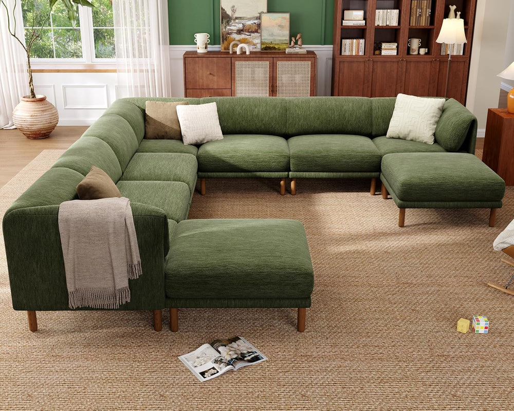 Cloud Sectional Couches for Living Room,Modular Sectional Sofa,Green | Extra ...