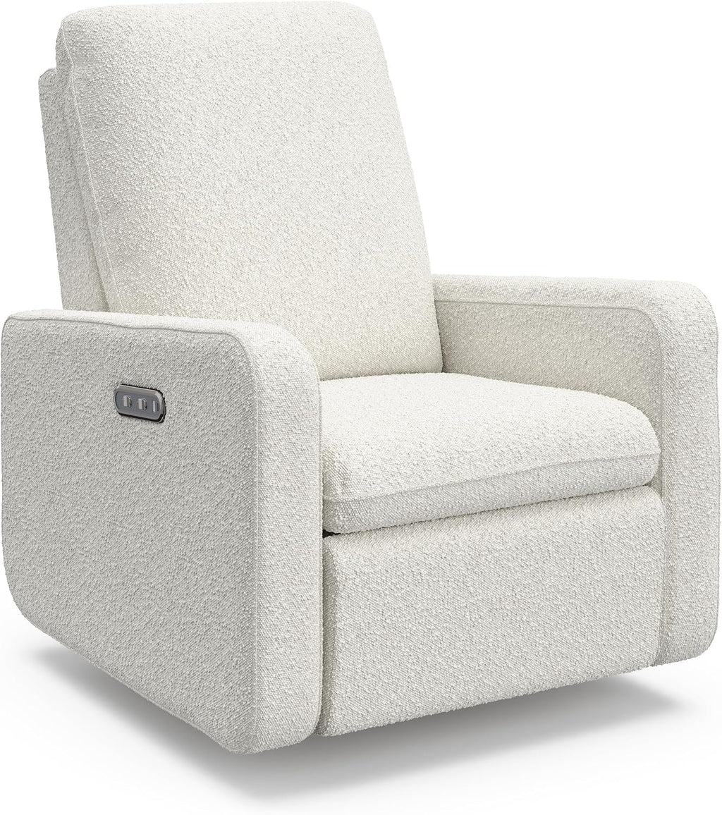 Graco Teddi Nursery Power Recliner Swivel Glider, Ivory Boucle | Electronic Power Recline, OEKO-TEX 100 Certified, USB-A & USB-C Charger, Premium Cushioning & Comfort, Glider Rocking Chair