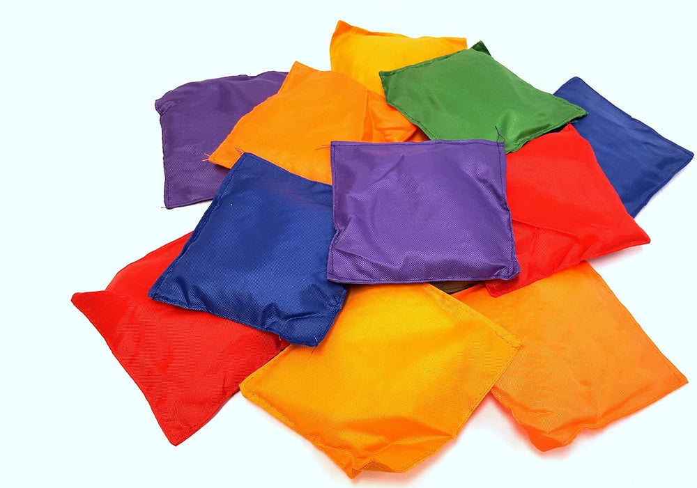 Multicolored Bean Bags, Strong Nylon Bean Bags, 5" Inch (Multicolored, 2...