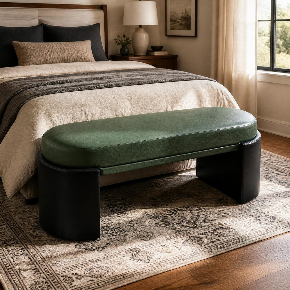 Christopher Knight Home Roland 48" Faux Leather Upholstered Dining Bench...