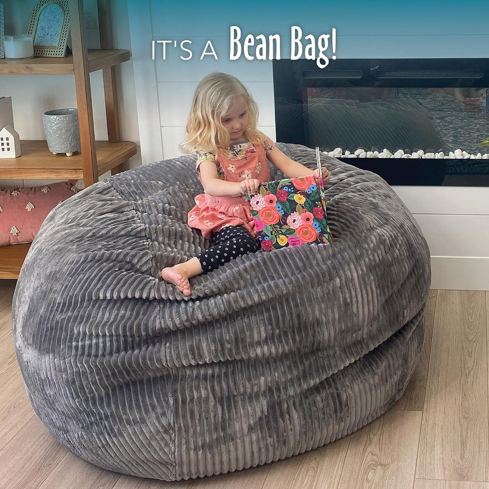 CordaRoy's Plush Bean Bag - Convertible Bean Bag Chair - Machine-Washable...