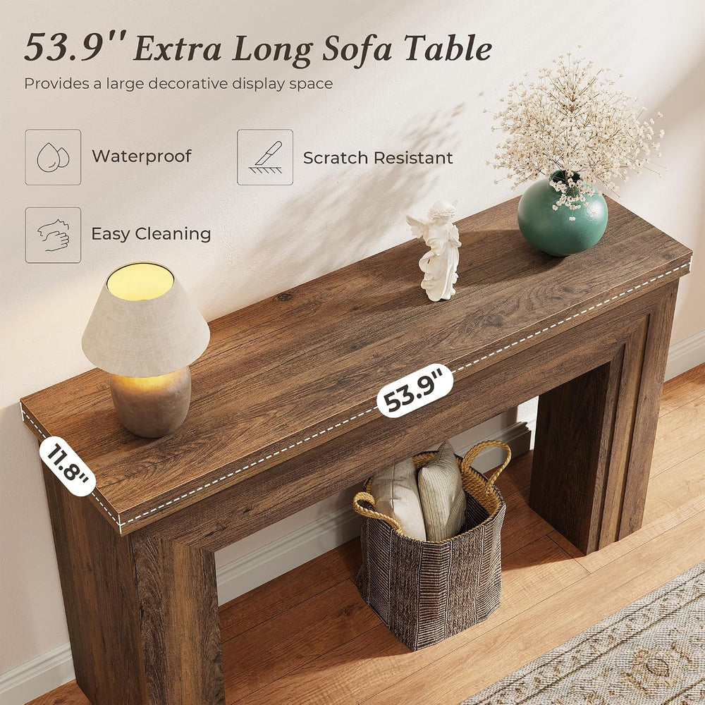 Huuger 54 Inch Entryway Table, Rectangular Console Table for Living Room | Fa...
