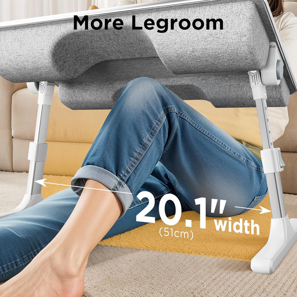 FoldWise 2-in-1 Bed & Lap Desk with Soft Cushion, Adjustable Height &...