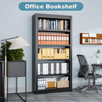 Bookcase, 5-Shelf Industrial Bookshelf, Large Storage Space, Adjustable Bookshelves, Perfect for Living Room, Home Office, Garage, Ideal for Home Office Upgrade