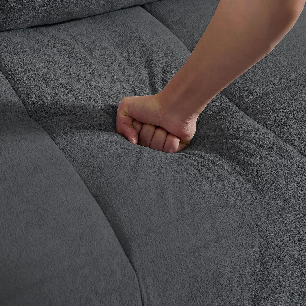 102" Convertible Sectional Sofa Couch, L Shaped Couch with Back Cushions...