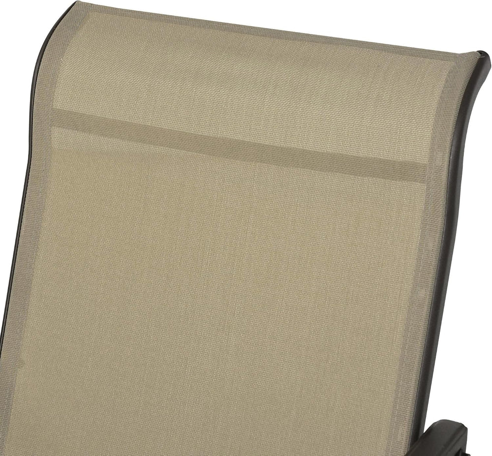 Outsunny 3-Piece Outdoor Gliders Set Steel Frame Patio Gray
