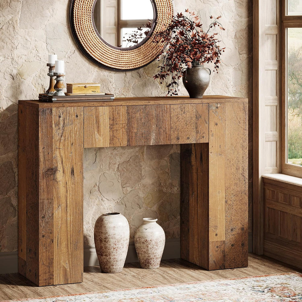 Tribesigns 39'' Farmhouse Console Table, Narrow Sofa Entryway Table w...