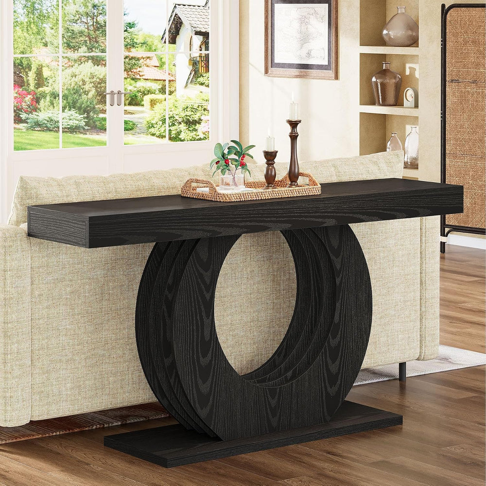 Tribesigns 63-Inch Console Sofa Table, Rustic Industrial Farmhouse Entryway T...