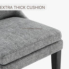 Upholstered Dining Chairs Modern Sidechair Performance Fabric High Back Armlesschair for Diningroom Kitchen,Dark Grey,Set of 2(1 Box)