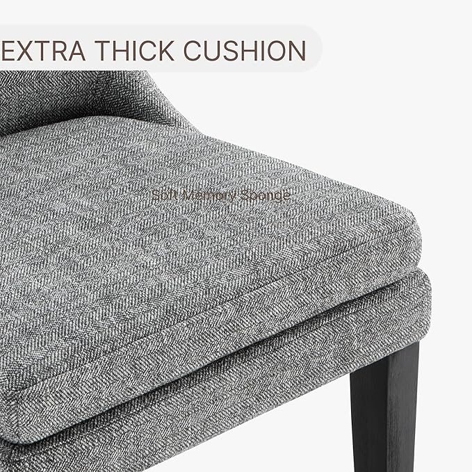 Upholstered Dining Chairs Modern Sidechair Performance Fabric High Back Armle...