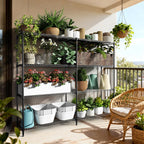 4 Tiers Storage Shelves Load 1200LBS, Metal Shelving Wire Metal Shelving Unit Shelves for Storage Adjustable Garage Shelving for Pantry Kitchen Garage Black 15.8" D x 33.5" W x 59.5" H
