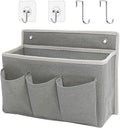 Wall Hanging Organizer Bag/Hanging Baskets with Large Mesh Compartment & 3 Pockets，Over the Door Hanging Organizer Space Saving Storage for Bedroom,RV Camper, Closet (Gray - 1 Pack)