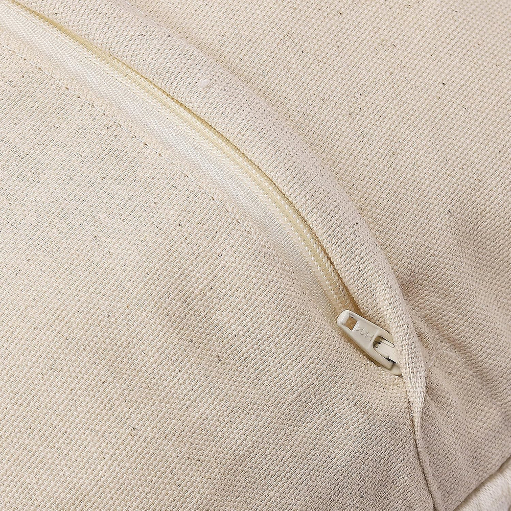 · REDEARTH · Boho Textured Handwoven Throw Pillow Cases - Boho Chic Natural