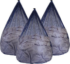 3Pcs Mesh Laundry Bags Washing Machine Mesh Wash Bags Jumbo for Delicates Clothes,Bed Linen,Toys with Drawstring Closure Sturdy(3 XXLarge 28 x 26 Inches, Blue)