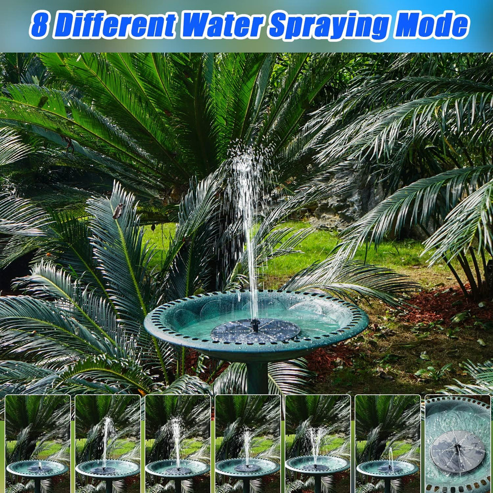 Solar Bird Bath Fountains Upgraded, 4W Solar Powered Water Fountain Pump with...