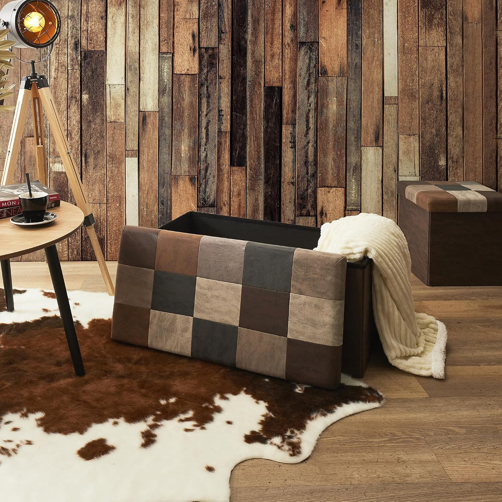 HOME DECO FACTORY, HD7666, Patchwork PU M2, Bistro Indus Furniture, Folding C...
