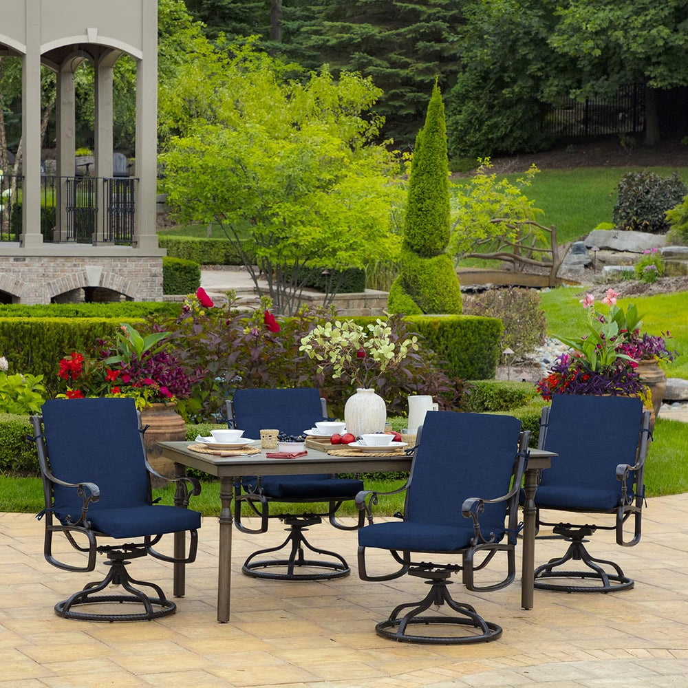 Arden 2-Pack Patio Dining Outdoor Chair Cushions, 20x44, Rain-Proof Seat Pad,...