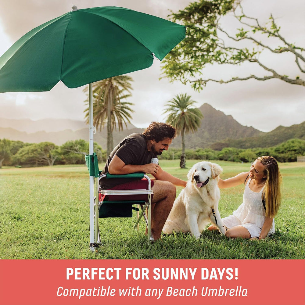 Picnic TIME Sports Chair with Side Table and Armrest Caddy, Lightweight Alumi...