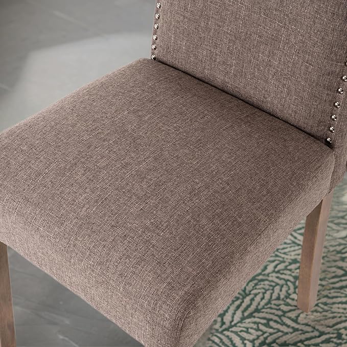 Upholstered Dining Chair Modern Stylish Parsons Kitchen Diner High Back with ...