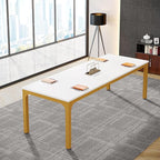 Tribesigns 6.5FT Conference Table, 78.7 Inche Rectangle Meeting Seminar Table, Large Business Tables for 6-8 People (Only Table)
