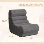 Homall Bean Bag Chair for Adults Memory Foam Bean Bag Chairs, Fireside Chair Comfy Lazy Floor Sofa, Recliner Sofa for Living Rooms and Bedrooms (Grey)