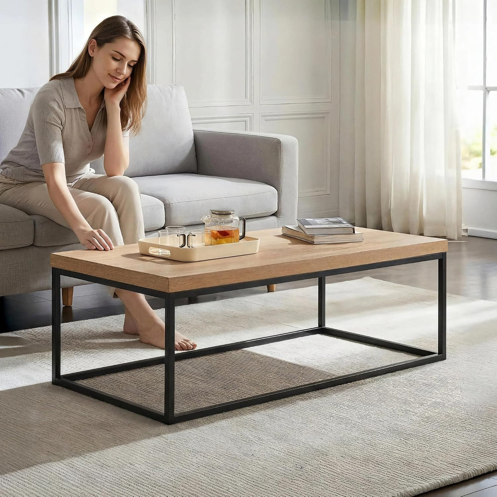 CENSI Natural Oak Coffee Table/Center Table, 47-Inch