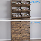 Shoe Cabinet with 6 Flip Drawers, Slim Narrow Shoe Storage Cabinet, Freestanding Shoe Organizer for Entryway, Hallway, Foyer