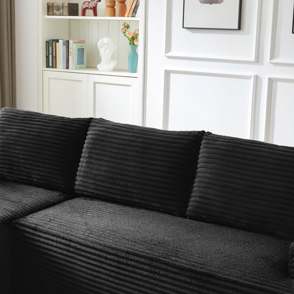 Eafurn 96" L Shaped Cloud Sectional Couch with Chaise, Deep Seat Modular...