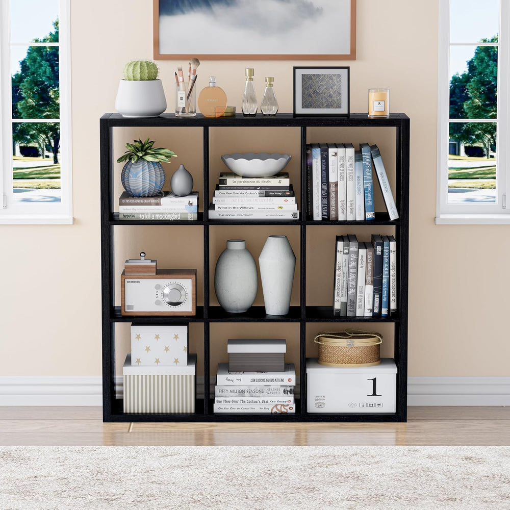 Cube Storage Organizer Bookcase, Decorative 11 inch Open Back Cubical Shelf w...