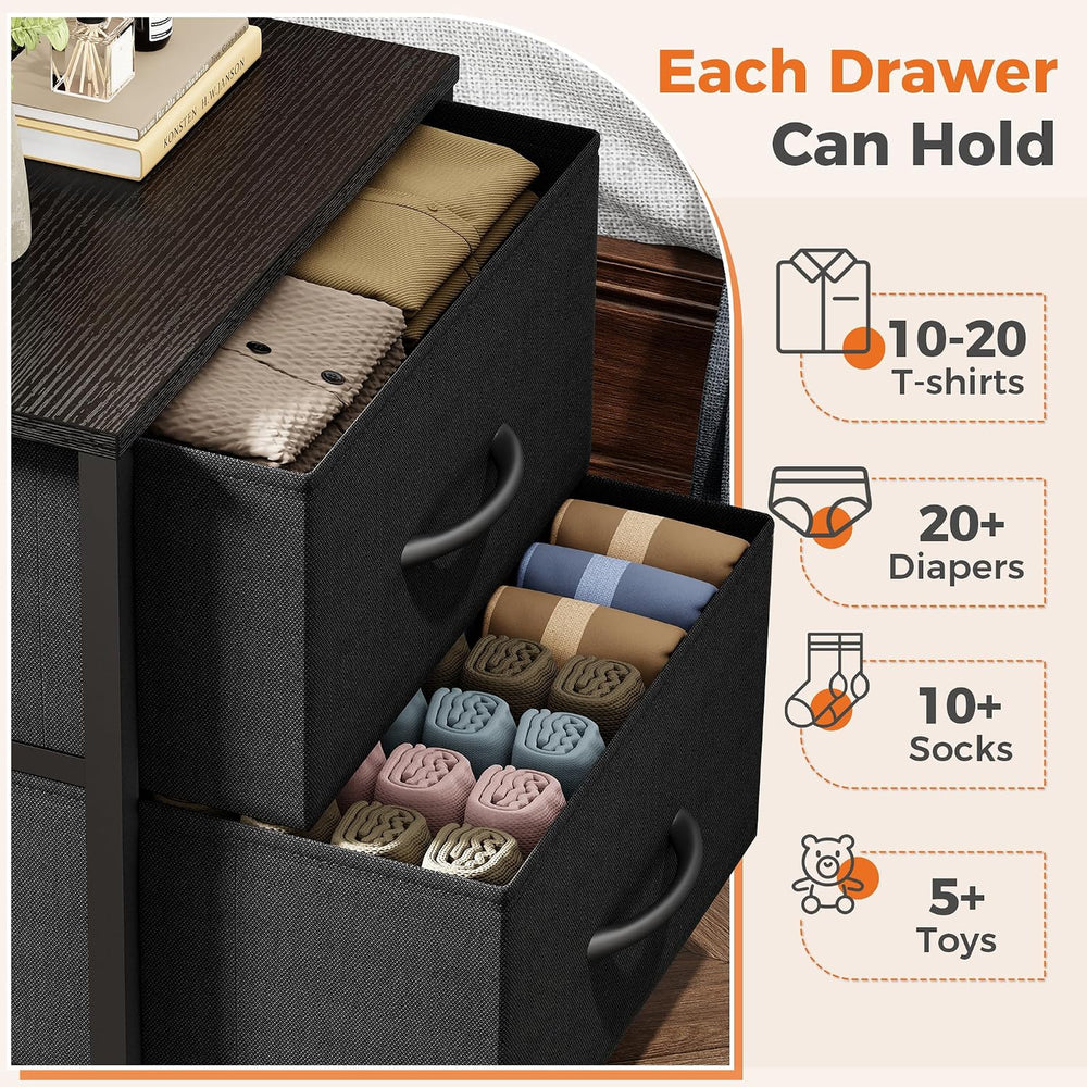 Sweetcrispy Nightstands Set of 2 with 2 Storage Drawer, Small Bedside Table