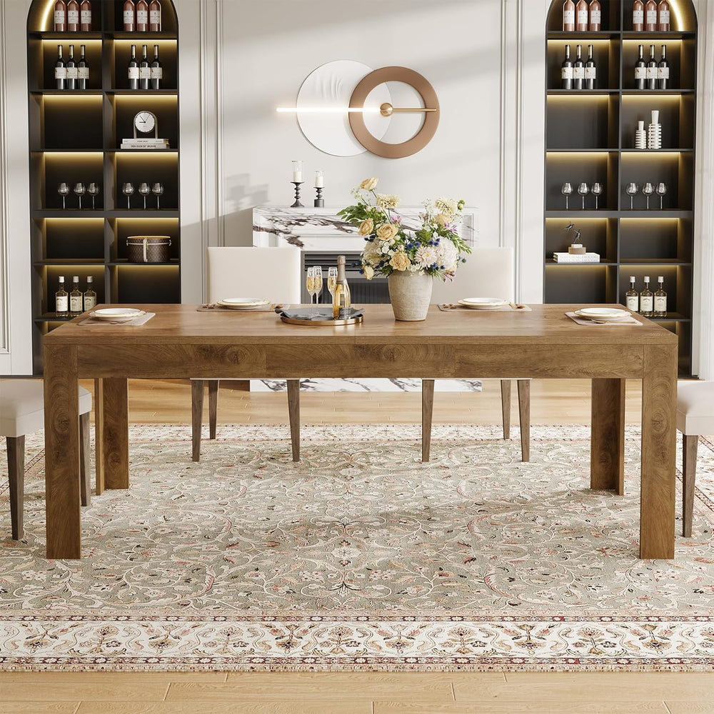Tribesigns Dining Table for 6-8, 78.7-Inch Long Rectangle Kitchen Table, Mode...